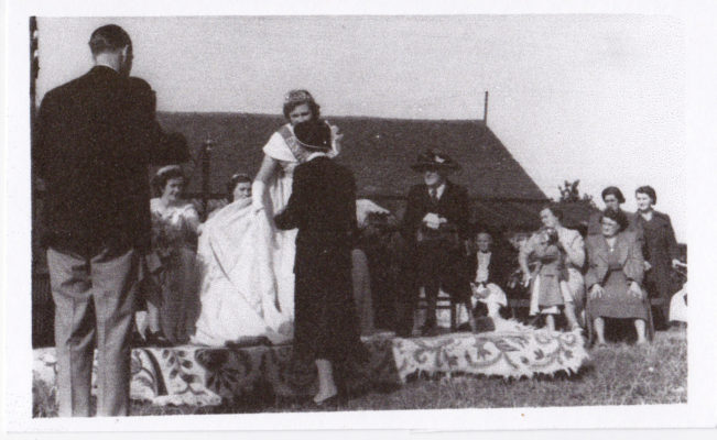 May Day pageant at Bottesford VC Hall in 1951. The lady sitting to the far right is Daphne (Eve) Marston. | The Marston family
