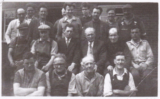 Workers at W.J. Roberts' Ltd c.1960. Arthur Marston is seen at the rear on the right. | The Marston family