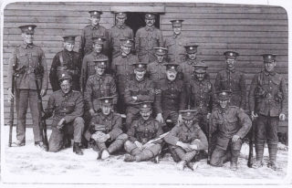 At Horsham a draft of troops preparing to go to France, taken on the 29th July 1915. | From the collection of Mr G.M. Brassington.
