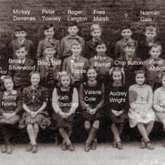 BOT037_062 School 1947 Wright names Bottesford school children 1947