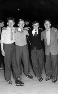 BOT119_012 AHE0011 A lads night out at the skating rink, probably in Nottingham.
