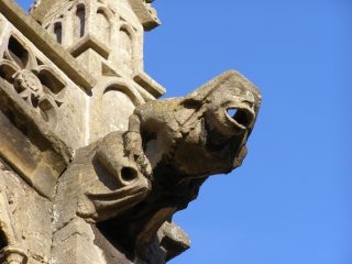 The ‘Ale-Wife’ gargoyle. | Bottesford Local History Archive