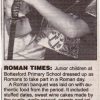 'Roman Times', a cutting from the Grantham Journal, 1996