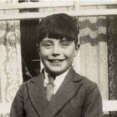 Dennis Kirk, as a boy with his favourite dog