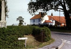 Poplar Farm and the War Memorial, Plungar