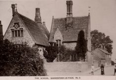 Barkestone village school on New Causeway, with Shipman's house in the background