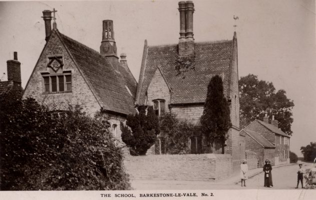 BOT189_040 DKI_2 02 Barkestone village school on New Causeway, with Shipman's house in the background