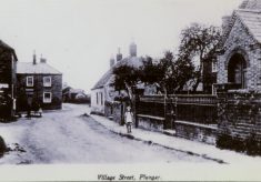 Plungar street and chapel