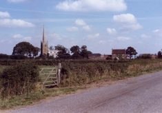 A view of Barkestone church and Manor House farm