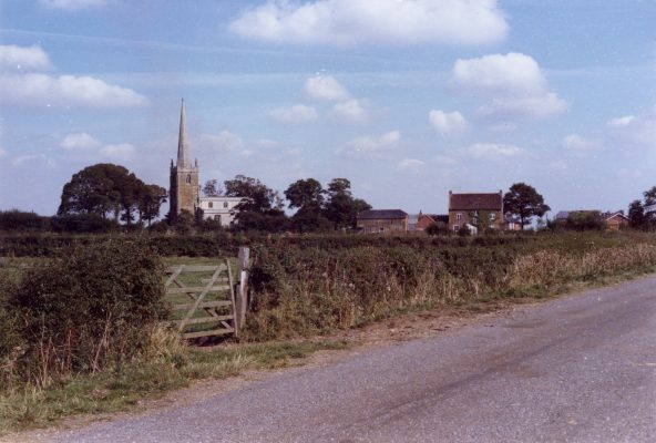 BOT189_049 DKI_2 12 A view of Barkestone church and Manor House farm