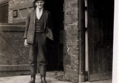 Dick Pell at Grange Farm, Plungar, 1930s