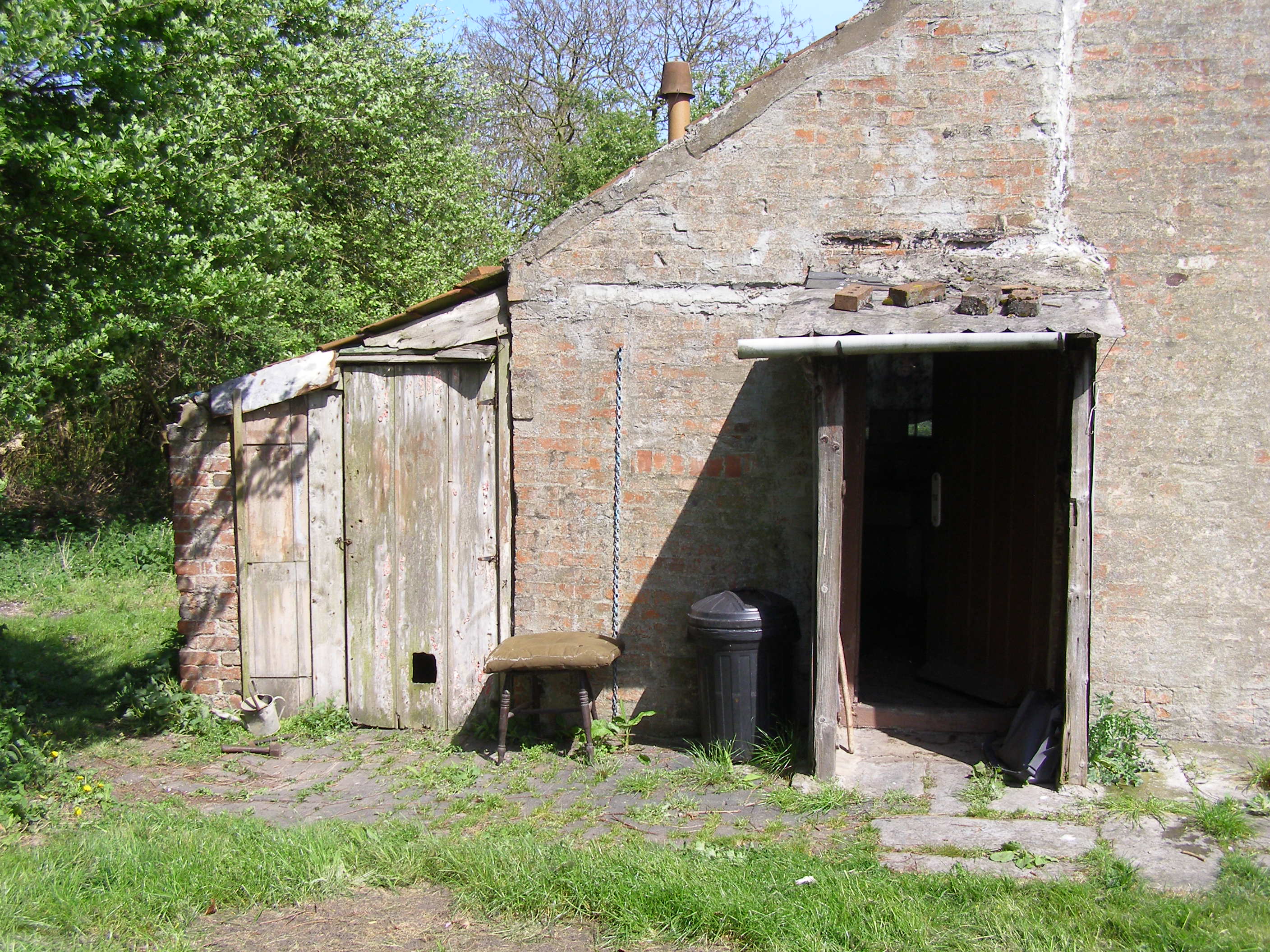 The lean-to kitched and laundry room extensions to the Lock House