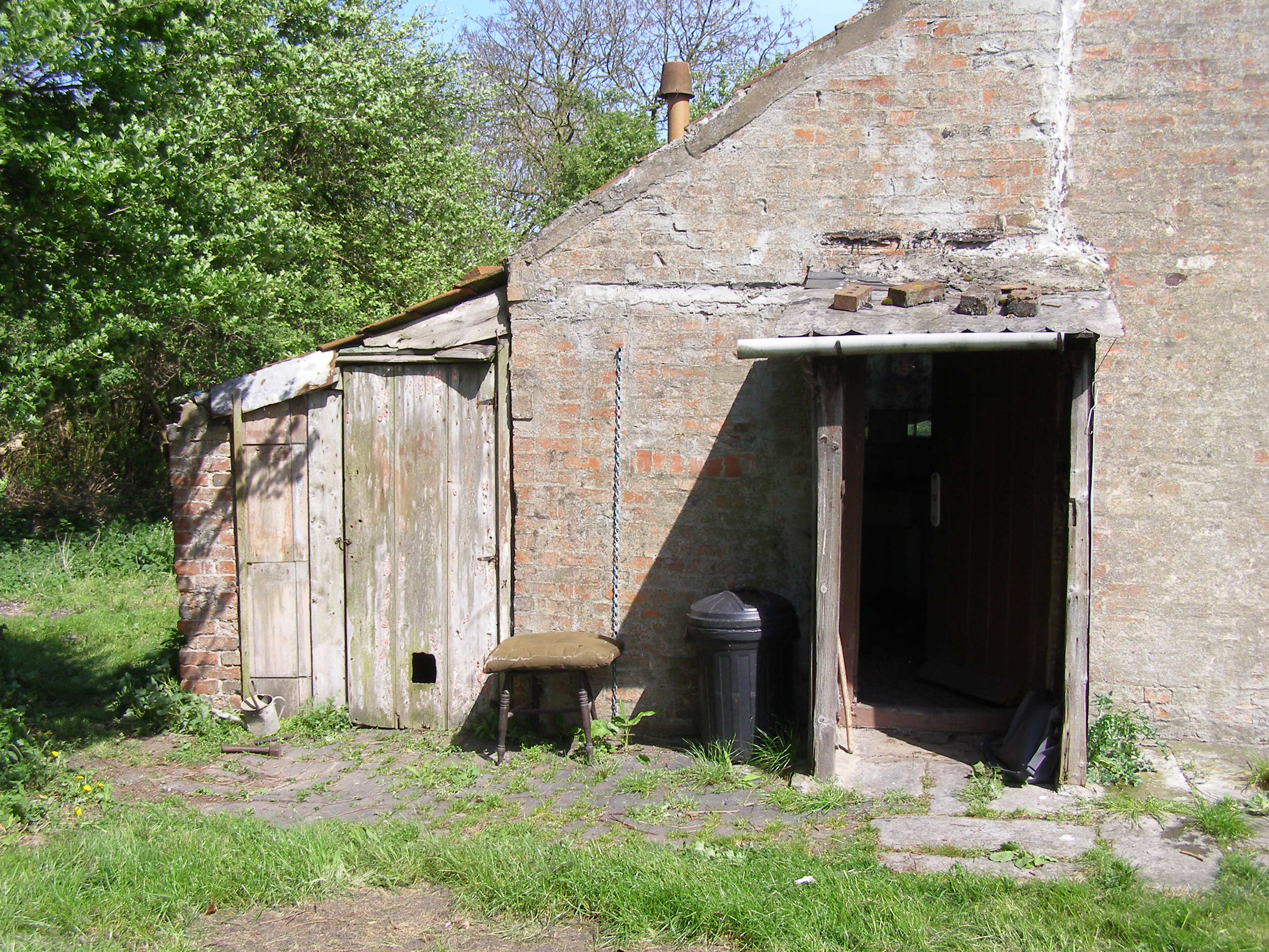 The lean-to kitched and laundry room extensions to the Lock House