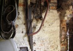 Interior of the tool shed.