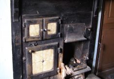 The dining-room range, left just as it was when last used.