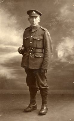 Private Henry James Box in the uniform of the Lancashire Fusiliers, taken c.1918. | From Janet Dammes' family archive.