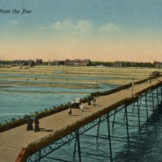 BOT173_012 Marston album3 18 Pre-WW1 Skegness as seen from the roof of the pier-end pavillion. | From Janet Dammes' family archive.