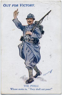 Postcard of a French infantryman ( a 