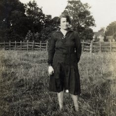 BOT177_015 Marston album1 15 #2 Eve Marston, in a paddock near her home. | Janet Dammes