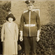 BOT177_027 Marston album1 27 #2 This could well be a picture of Vic Marston, newly enlisted in 1939, with his young sister Daphne. | Janet Dammes