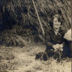 Eve Marston, taking a rest during the hay harvest. | Janet Dammes