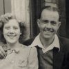 Newly weds, Frank and Gladys, in 1948 at Bottesford.