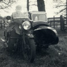 'Flintham 1958 Geoff Marston on dad's 500 cc Velocette' | Janet Dammes