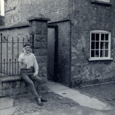 BOT177_072 Marston album3 11 'Geoff outside the Chapel round The Green (Devon Lane), Bottesford, Nott'm' | Janet Dammes