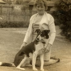 BOT177_073 Marston album3 12 'Gladys Marston with Tim at Providence Cottage, Bottesford Notts, circa 1969' | Janet Dammes
