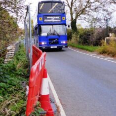 Damage was ineviable with increase of heavy traffic over the narrow bridge on the route to and from the A 52