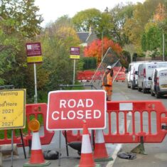 Station Road closed for development