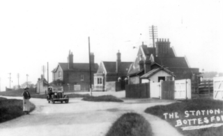 Bottesford for Belvoir - slide 36 Bottesford station buildings as seen in a 1930s postcard. | Postcard, donated by the late Mrs Ada Bond.