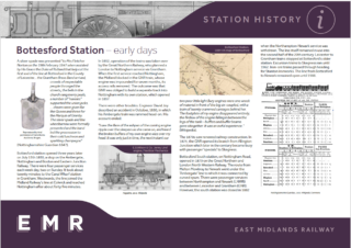 EMR station history image001 Bottesford Station - early days | Author - Neil Fortey; design and layout by the East Midland Railway (EMR) graphic design team.