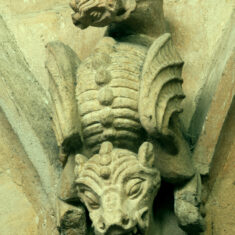 P1050396_06 This two-headed ‘amphisbaena’, spits and snarls from between the 2nd and 3rd arches of the north arcade. | Neil Fortey