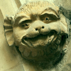 P1050421_04 We believe this to be a lion, with its tongue sticking out, a virtuous creature seen at the western end of the south arcade. | Neil Fortey