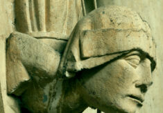Carvings on the interior walls of the nave, a 'sermon in stone'.