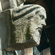 The head of a bearded prophet, on the southern side of the clerestory. | Neil Fortey