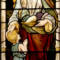 P1070403_04 The right-hand panel of the “Faith, Hope and Charity” window, commemorating Charles, the 8th Duke of Rutland, d.1888. | Neil Fortey