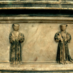 Two weepers on the eastern face of the tomb of the 1st Earl of Rutland. | Neil Fortey
