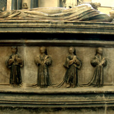 Six weepers on the northern side of the tomb of the 1st Earl of Rutland. | Neil Fortey