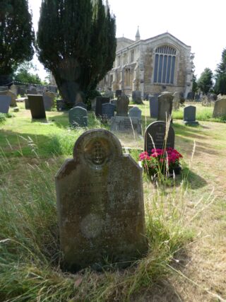 P1000288#2 The location of James Monks' grave to the southeast of the chancel of St Mary the Virgin's Church at Bottesford. | Neil Fortey